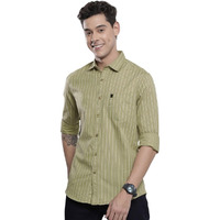 The Indian Garage Co Men's Regular Fit Shirt (0722-Sh327-06_Leaf Green 2Xl)