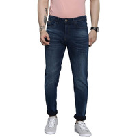 The Indian Garage Co Men Slim Fit Solid Mid-Rise Stretchable Jeans Blue