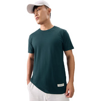 The Souled Store Solids: Emerald Green Men And Boys Short Sleeves Round Neck Regular Fit Cotton T-Shirts