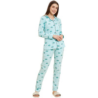 Sweet Dreams Women Printed Full Sleeves Pyjama Set