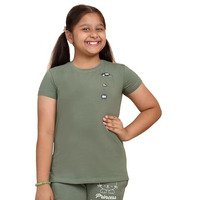Sweet Dreams Girl's Regular Fit T-Shirt (Gt-4082Gw Bossa Nova Green