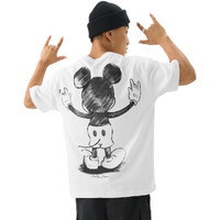 The Souled Store Official Mickey Mouse: Yo Men & Boys Short Sleeve Round Crew Neck White Graphic Printed Cotton Oversized T-Shirts