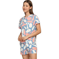 Sweet Dreams Women Bubbles Shorts Set Blue