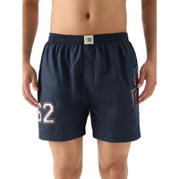 The Souled Store Official Spider-Man: 62 Men And Boys Navy Graphic Print Boxer Shorts Boxer Shorts For Men's Cotton Breathable Comfortable Elastic Waistband Printed Loose-Fit Casual Lounge Sleepwear