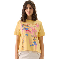 The Souled Store Official Minions: Notorious Women And Girls Short Sleeve Round Neck Yellow Graphic Printed Cotton Regular Fit T-Shirts Men's T-Shirts Graphic Tees Casual Fashion Regular Fit Sleeves