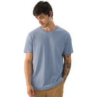 The Souled Store Faded Denim Men And Boys Short Sleeve Round Neck Solid Regular Fit Cotton Supima T-Shirts