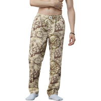 The Souled Store Sailor Wanderer Men And Boys Beige All Over Printed Pull On Regular Fit Cotton Pajamas