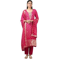 Soch Women's Organza Salwar Suit Set (Ews5Cd21701_Fuchsia