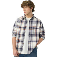 The Souled Store Plaid: Blue, White, Red Men And Boys Long Sleeves Collared Neck Button Front Cotton Relaxed Shirts