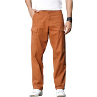 Thomas Scott Men 100% Cotton 6 Pocket Cargo Pant (Rust, 34)