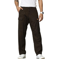 Thomas Scott Men 100% Cotton 6 Pocket Cargo Pant (Dark Olive, 34)