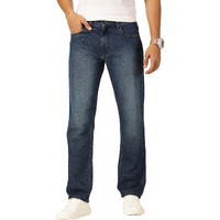 Thomas Scott Men's Mid-Rise Clean Look Relaxed Fit Jeans (Tsj231_Midblue, 32)