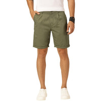 Thomas Scott Men 100% Cotton Smart Chino Shorts (Tss038_Olive, 38)