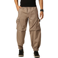 Thomas Scott Mens 100% Cotton Cargo Parachute Pants (Tsb040_Brown, 32)