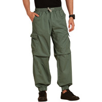 Thomas Scott Mens 100% Cotton Cargo Parachute Pants (Tsb040_Seagreen, 30)