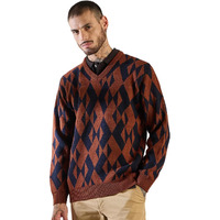 Pivl Men's Winter Round Neck Trendy, Stylish Sweater -Rust-L