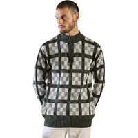 Pivl Men's Winter Half Button Open Sweater_Olive_M