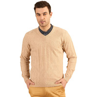 Pivl Men's Winter Self Designed Casual Trendy And Warm Sweater_Camel_2Xl