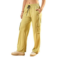 Pivl Women's Cargo Style Track Pants - Summer Cotton Blend-Kiwi-Xl