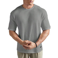 Pivl Men's Summer Round Neck Half Sleeves T-Shirt-2Xl-Grey