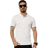 Thomas Scott Men's Cotton Short Sleeve Solid Regular Fit Polo Tshirt(Ccktt011_White_M)