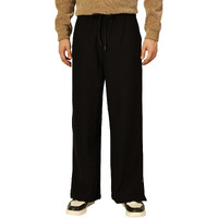 Thomas Scott Men's Polyblend Solid Loose Fit Trouser(Tsb075_Black_36)