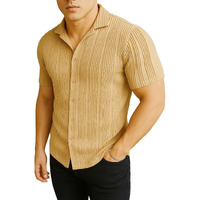 Pivl Men's Summer Shirt  Lightweight, Stylish & Breathable-Camel-M