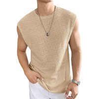 Pivl Men's Summer Sleeveless T-Shirt-Xl-Fawn