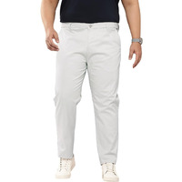 Thomas Scott Men Plus Size Pure Cotton Chinos Trousers(Tsb095A_Grey_40)