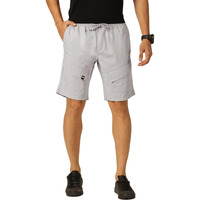 Thomas Scott Men 100% Cotton Solid Casual Shorts (Tss042_Grey, 36)