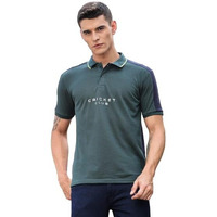 Thomas Scott Men's | Typography | Polo Collar | Regular Fit | Cotton Blend | Knitted | Casual Tshirt(Ccmpt02_Bottlegreen_M)