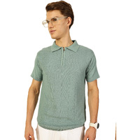 Thomas Scott Mens Cotton Regular Fit Half Sleeves Polo Tshirt (Tsfk13_Teal, Xl)