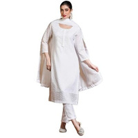 Varanga Celebrate Independence In Style Women Floral Embroidered Kurta With Trousers & Dupatta