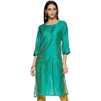 Varanga Women's Silk Kurta (Var2191414-S_Green