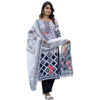 Varanga Women's Cotton Blend Regular Kurta Set