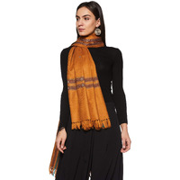 Weavers Villa - Women's Kashmiri Gorgeous Yellow Shawls,Stoles, 100Cm X 200Cm