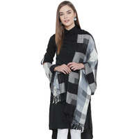 Weavers Villa - Twill Pashmina Checks Super Soft Material Summer/Autumn Season Stoles, Shawls, Scarves, 70Cm X 200Cm