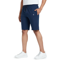 Xyxx Men Cotton Rich Shorts, Regular Fit, Solid, Pack Of 1, Xysht03Xxl, Estate Blue, Xxl