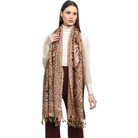 Weavers Villa 100% Soft Viscose Women's Summer/Autumn Scarf, Stoles, Scarves (Coffee)