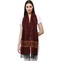 Weavers Villa Acro Wool Women's Muffler (Mf-901,Maroon, Size: 34Cm X 200Cm)