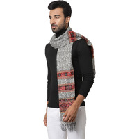 Weavers Villa Acro Wool Men's Muffler (Mf-902,Grey Size: 34Cm X 200Cm)