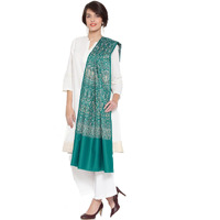 Weavers Villa Acro Wool Women's Shawl, 100Cm X 200Cm (Sea Green)