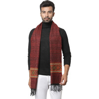Weavers Villa Acro Wool Men's Muffler (Mf-901,Maroon, Size: 34Cm X 200Cm)