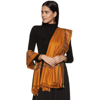 Weavers Villa - Women's Kashmiri Gorgeous Trendy Shawls And Stoles (Mustard), 100Cm X 200Cm