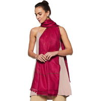 Weavers Villa Women Shawl (Large, Pink), 100Cm X 200Cm