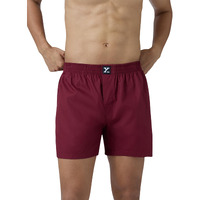 Xyxx Men Combed Cotton Innerboxers, Regular Fit, Solid, Pack Of 1, Xybox94Xl, Bold Burgundy, Xl