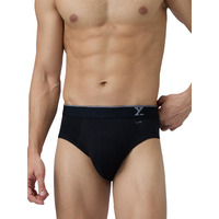 Xyxx Men Micro Modal Brief, Snug Fit, Solid, Pack Of 1, Xybrf102M, Black, M