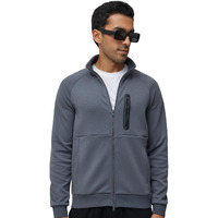 Xyxx Men Cotton Rich Jacket, Regular Fit, Solid, Pack Of 1, Mb10Jk04M, Ash Grey, M