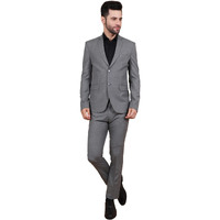 Wintage Men's Polyester Cotton Grey Two Piece Suit :-2Pc1531Color5