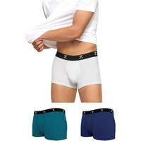Xyxx Men's Micro Modal Trunks - Ace Underwear For Men Pack Of 3 (Xxl; Twilight Blue+Deep Sea Blue+White)